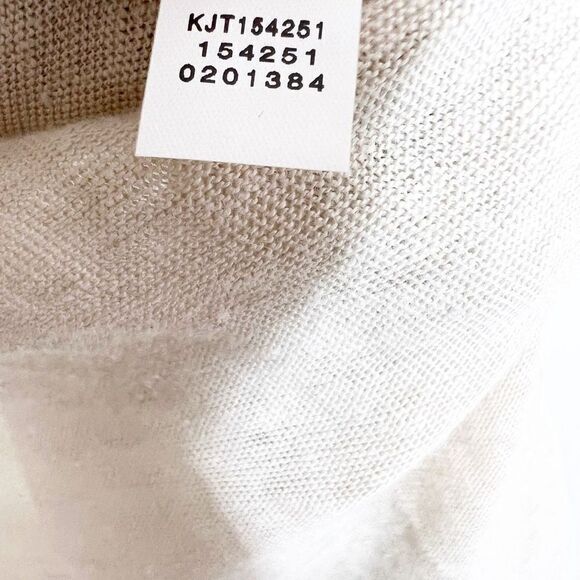 J Jill Love Linen Womens Cardigan Sweater Open Front Tan Beige Size Small - Picture 4 of 8